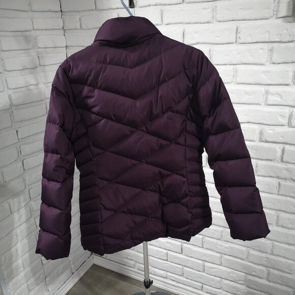 Calvin Klein Ladies Purple Puffy Full Zip Size Medium Coat - Picture 2 of 15